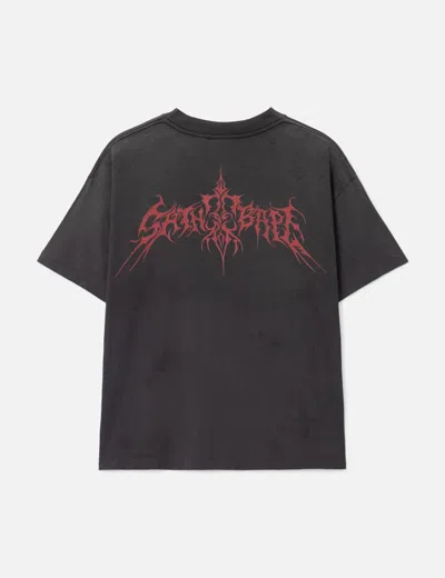 Saint Michael Saint Mxxxxxx X A Bathing Ape Saint Bape Short Sleeve T-shirt In Gray