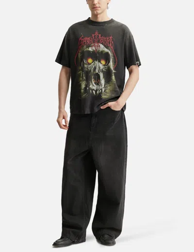 Saint Michael Saint Mxxxxxx X A Bathing Ape Saint Bape Short Sleeve T-shirt In Gray