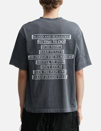 Goldie Acid Distressed Washed T-shirt In Gray