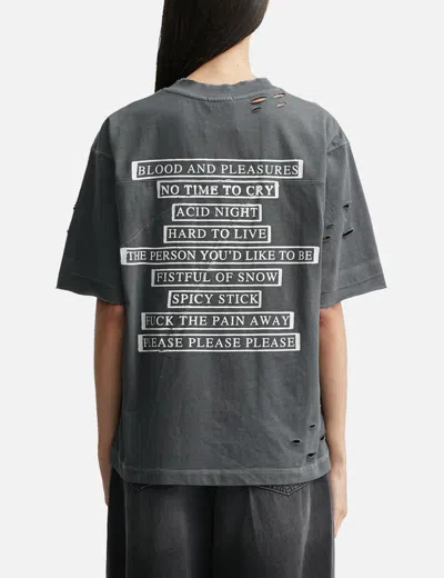 Goldie Acid Distressed Washed T-shirt In Gray