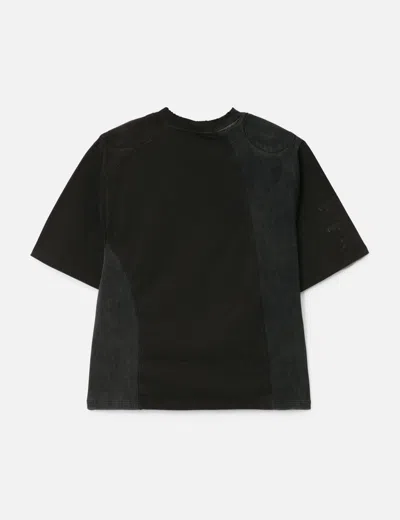 Goldie Paneled Padded Washed T-shirt In Black