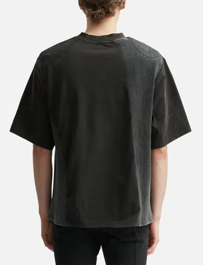Goldie Paneled Padded Washed T-shirt In Black