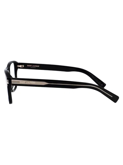 Saint Laurent Rectangle-frame Glasses In Black