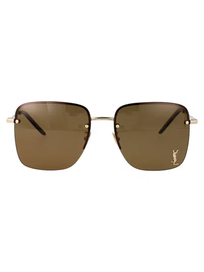 Saint Laurent Eyewear Sunglasses In Gold