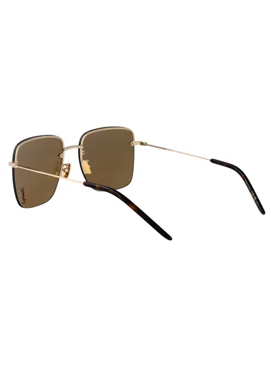 Saint Laurent Eyewear Sunglasses In Gold