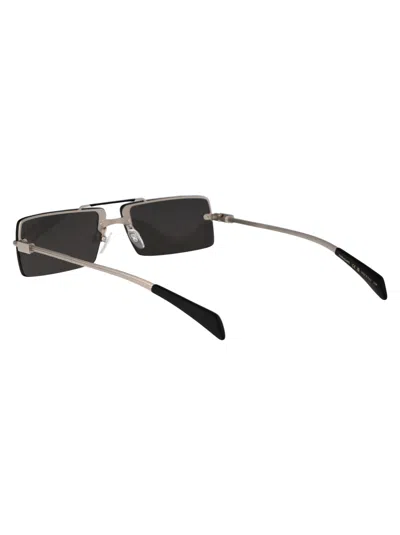 Ferragamo Silver Metal Sunglasses In Black