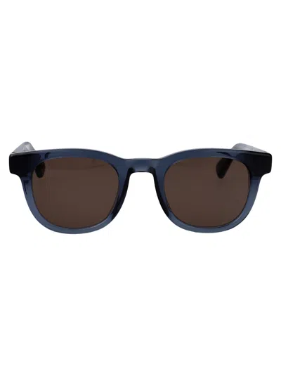 Mykita Clear Ash Shiny Silver Acetate Sunglasses In Brown
