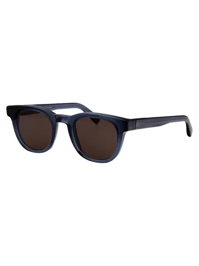 Mykita Clear Ash Shiny Silver Acetate Sunglasses In Brown