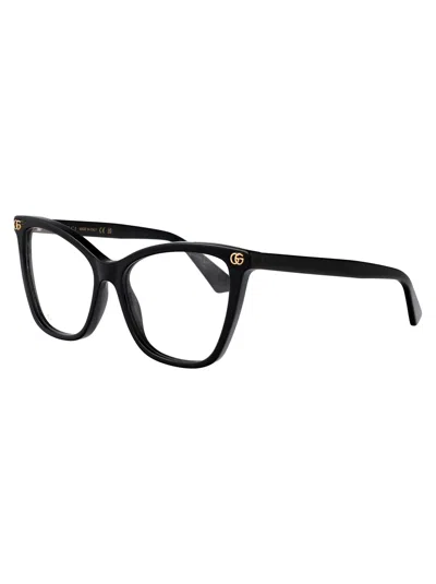 Gucci Black-black-transparent Recycled Acetate Glasses In Black
