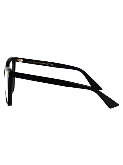 Gucci Black-black-transparent Recycled Acetate Glasses In Black