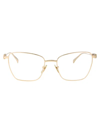 Gucci Gg1807o Glasses In Gold-gold-transparent