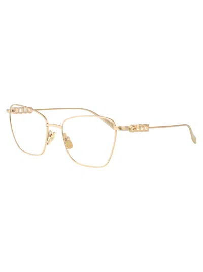 Gucci Gg1807o Glasses In Gold-gold-transparent