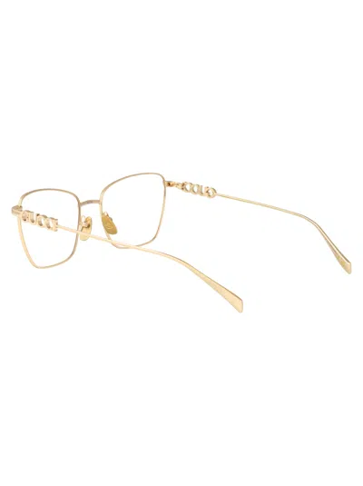 Gucci Gg1807o Glasses In Gold-gold-transparent