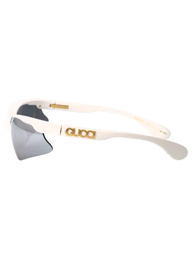 Gucci Gg1774s Sunglasses In White-white-silver