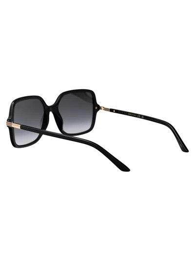 Gucci Web-detailing Square-frame Sunglasses In Black