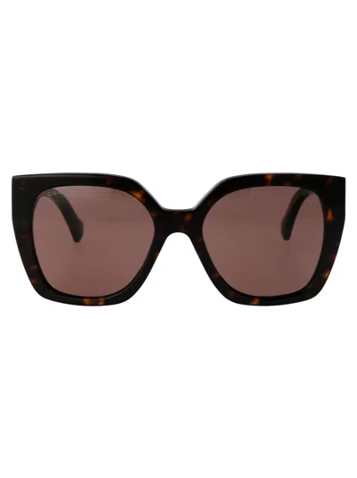 Gucci Gg1300s 002 Square Sunglasses In Brown