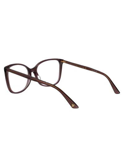 Gucci Brown Acetate Optical Glasses In Brown