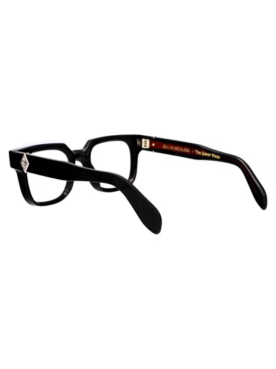 Cutler And Gross Black Acetate Glasses In Black