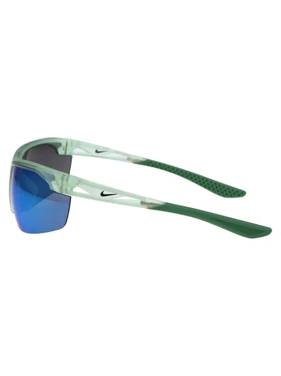 Nike Solid Grey Mirror Matte Jade Ice Acetate Sunglasses In Green