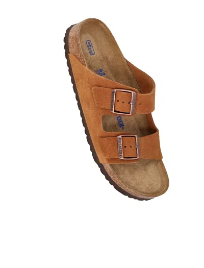 Birkenstock Suede Arizona Sandals Mink Brown In Brown