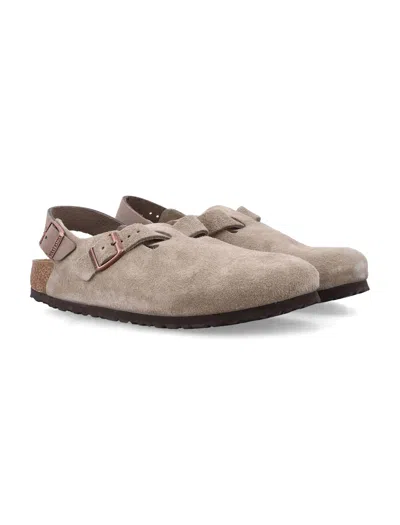 Birkenstock Tokio Nubuck Leather Mules With Strap In Multi