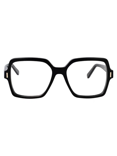 Ferragamo Black Acetate Glasses In Black