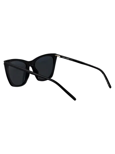Saint Laurent Sl 214 Kate Thin002-havana-havana-grey In Black
