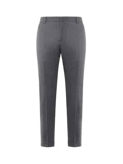 Be Able Tailored Wool-blend Gabardine Trousers In Gray