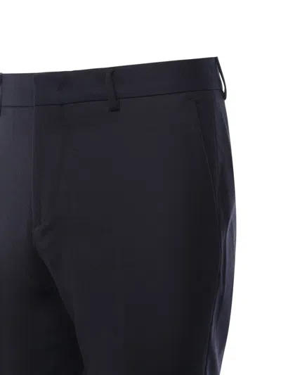 Be Able Tailored Wool-blend Gabardine Trousers In Blue