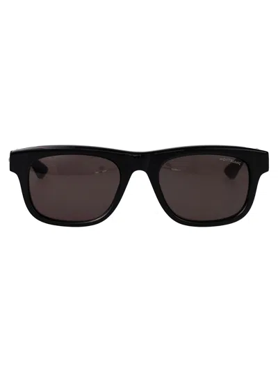 Montblanc Black-black-grey Recycled Acetate Sunglasses In Multi