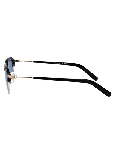 Montblanc Squared Sunglasses Mb0390 S 002 In Gold