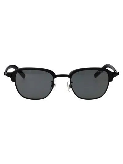 Montblanc Squared Sunglasses Mb0390 S 003 In Black