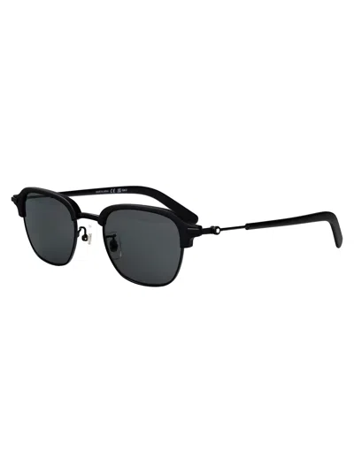 Montblanc Squared Sunglasses Mb0390 S 003 In Black