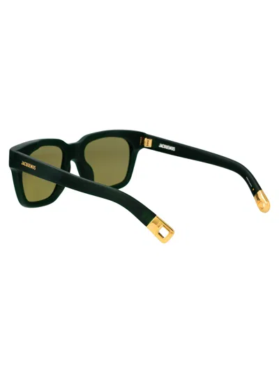 Jacquemus Matte Green Acetate Sunglasses In Green