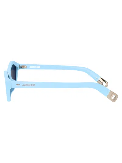 Jacquemus Light Blue Acetate Sunglasses In Blue