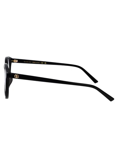 Gucci Black-black-transparent Recycled Acetate Glasses In Black