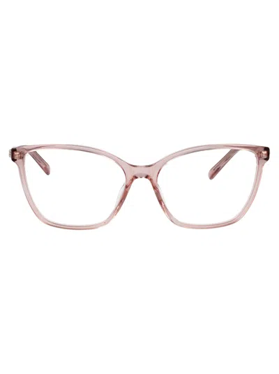 Gucci Pink-pink-transparent Recycled Acetate Glasses In Gold