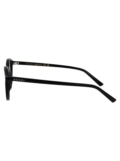 Gucci Black-black-transparent Recycled Acetate Glasses In Black