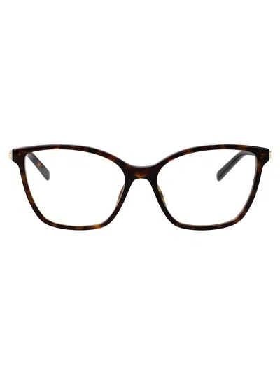 Gucci Havana-havana-transparent Recycled Acetate Glasses In Transparent
