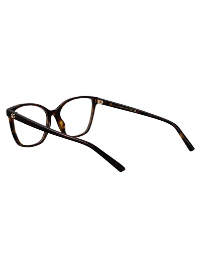 Gucci Havana-havana-transparent Recycled Acetate Glasses In Transparent