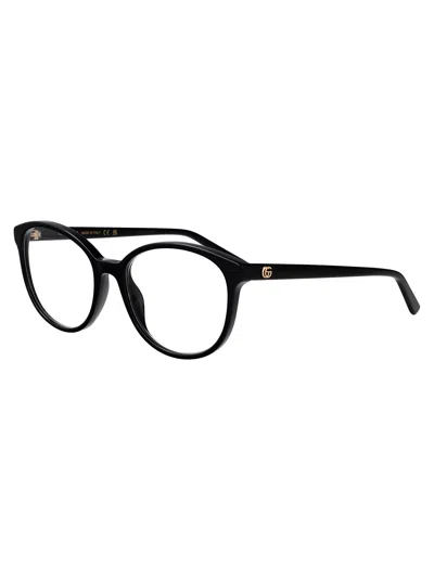 Gucci Black-black-transparent Recycled Acetate Glasses In Black