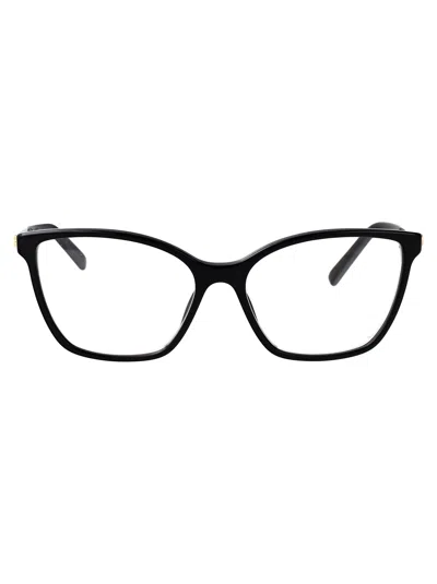 Gucci Black-black-transparent Recycled Acetate Glasses In Black