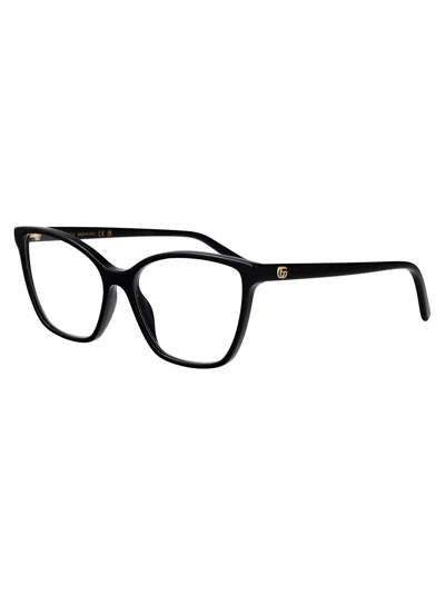 Gucci Black-black-transparent Recycled Acetate Glasses In Black