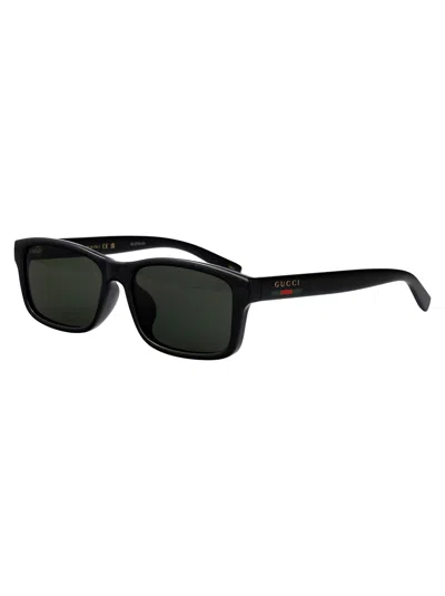 Gucci Black-black-grey Injection Sunglasses In Black