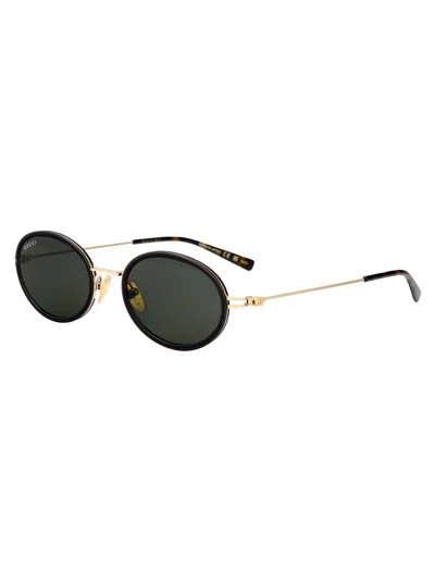 Gucci Grey-gold-grey Injection Sunglasses In Black