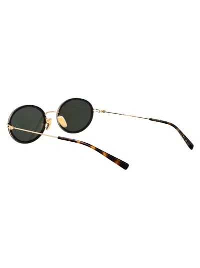 Gucci Grey-gold-grey Injection Sunglasses In Black