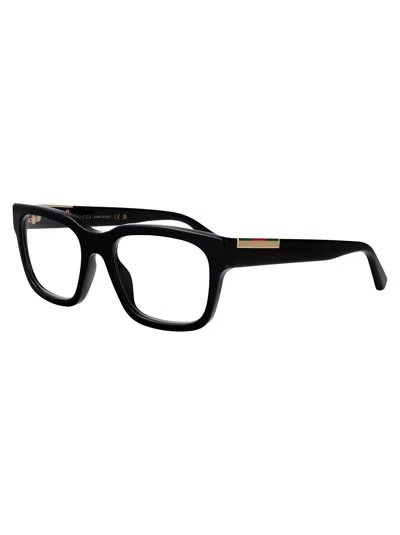 Gucci Black-black-transparent Recycled Acetate Glasses In Black