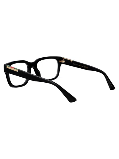 Gucci Black-black-transparent Recycled Acetate Glasses In Black