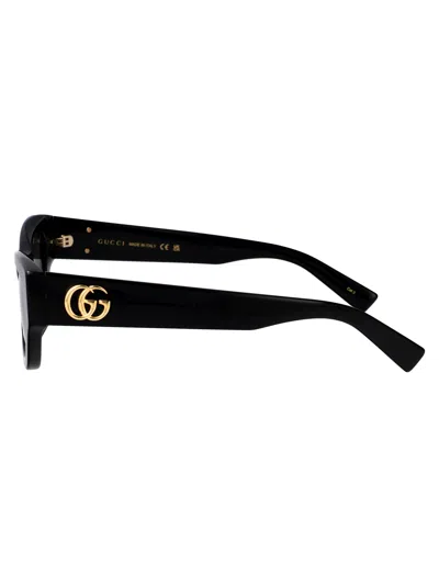 Gucci Black-black-grey Recycled Acetate Sunglasses In Black