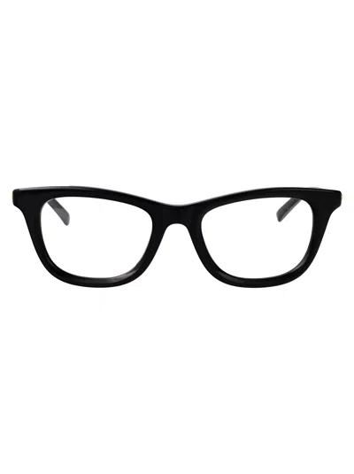 Gucci Black-black-transparent Recycled Acetate Glasses In Brown